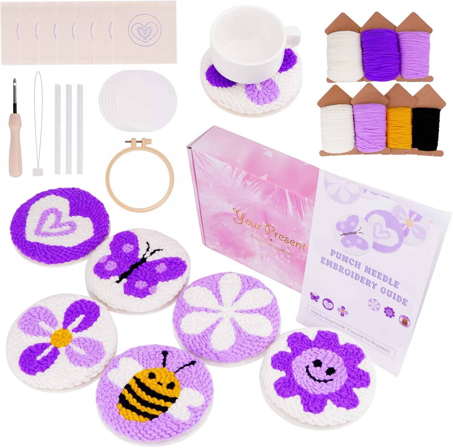 Nuoviyiya Punch Needle Kit for Adults Beginner - Complete Punch Stitching Kits w