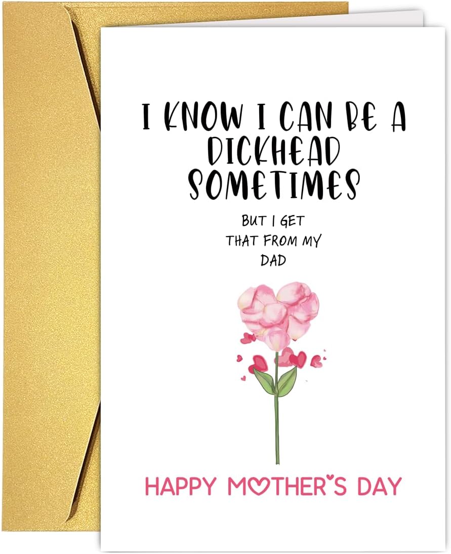 UUEFKTN Funny Mother's Day Card Gift for Mom Stepmom Grandma, Humor Mothers Day 