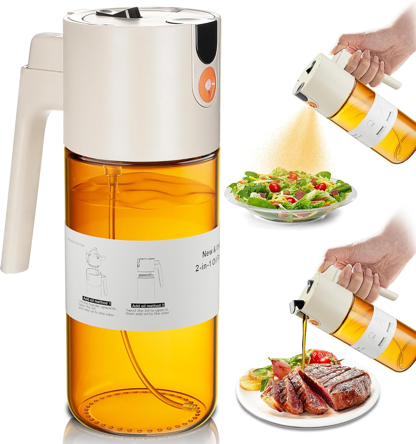 Upgrade 2 in 1 Oil Sprayer for Cooking