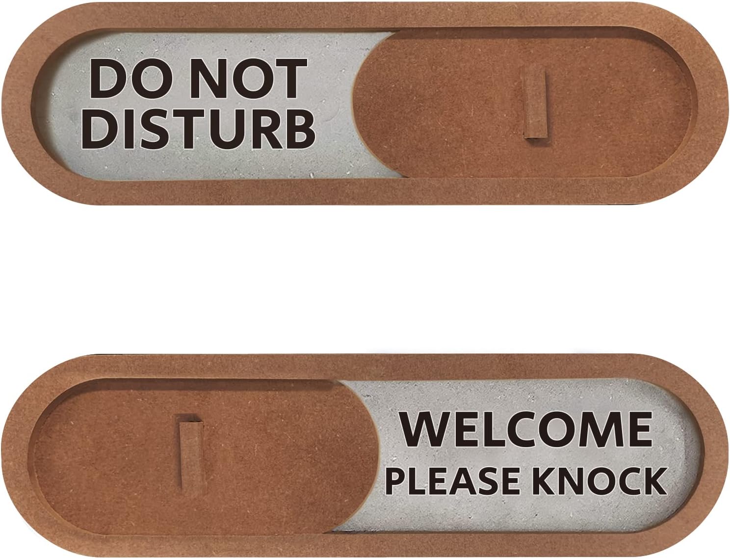 GEEKBEAR Do Not Disturb Welcome Slider Door Sign for Home Office - Premium MDF, 