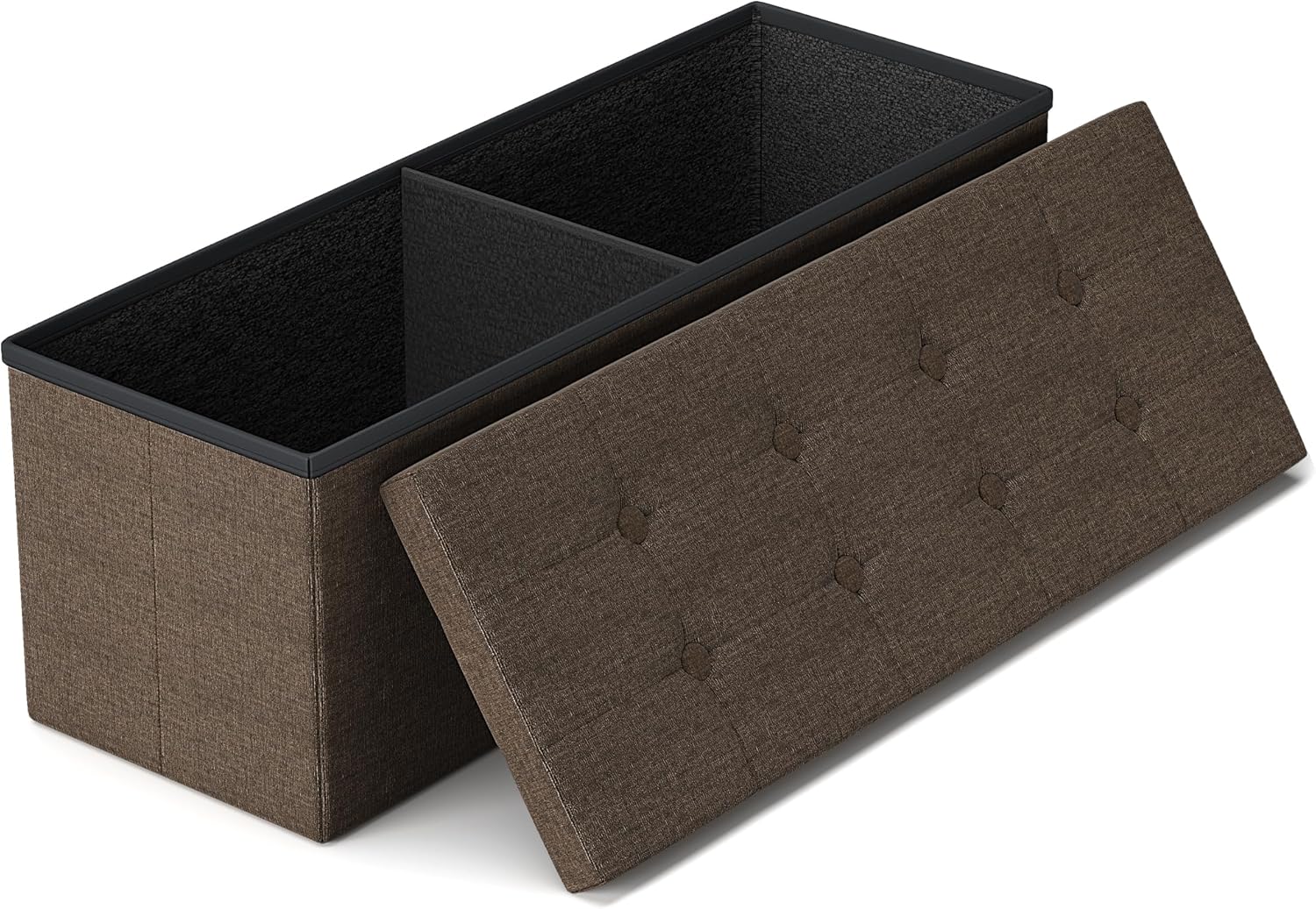 GLAXYFUR 43 Inches Folding Storage Ottoman Bench, Storage Chest, Footrest for En