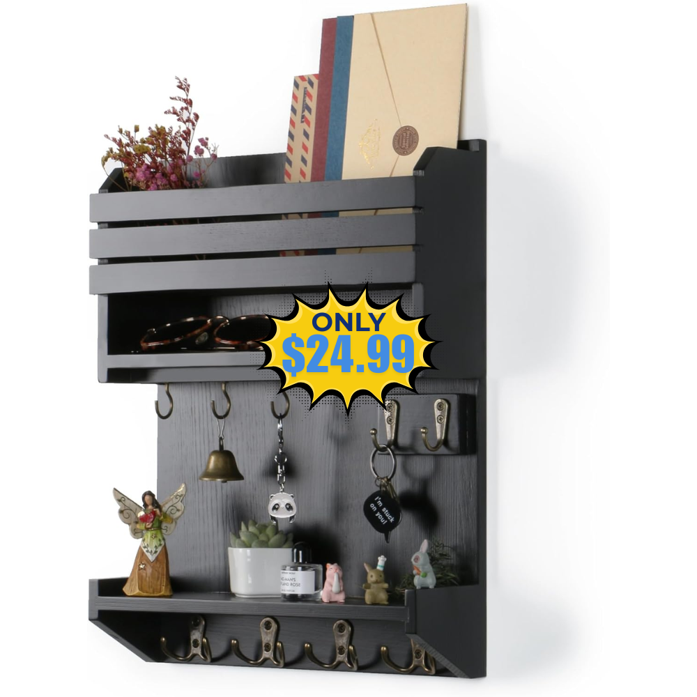 Key Holder, Wall Mounted Mail Organizer Coupon: Save $25 at DealsFinders.com