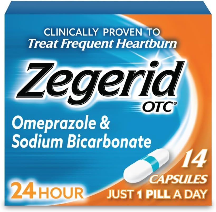 Zegerid OTC 24-Hour Heartburn Relief, The Only Proton Pump Inhibitor with Omepra