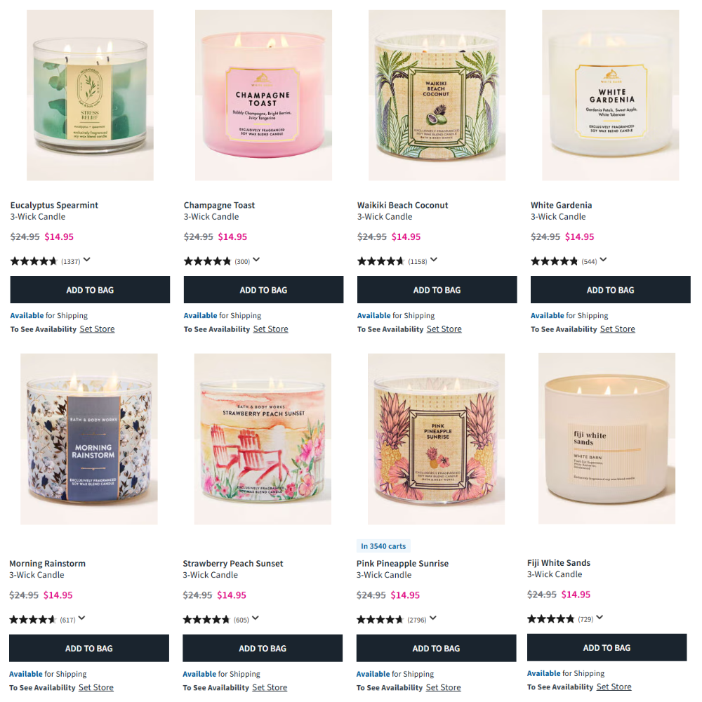 3-Wick Candle Deal at Bath & Body Works: Save $10