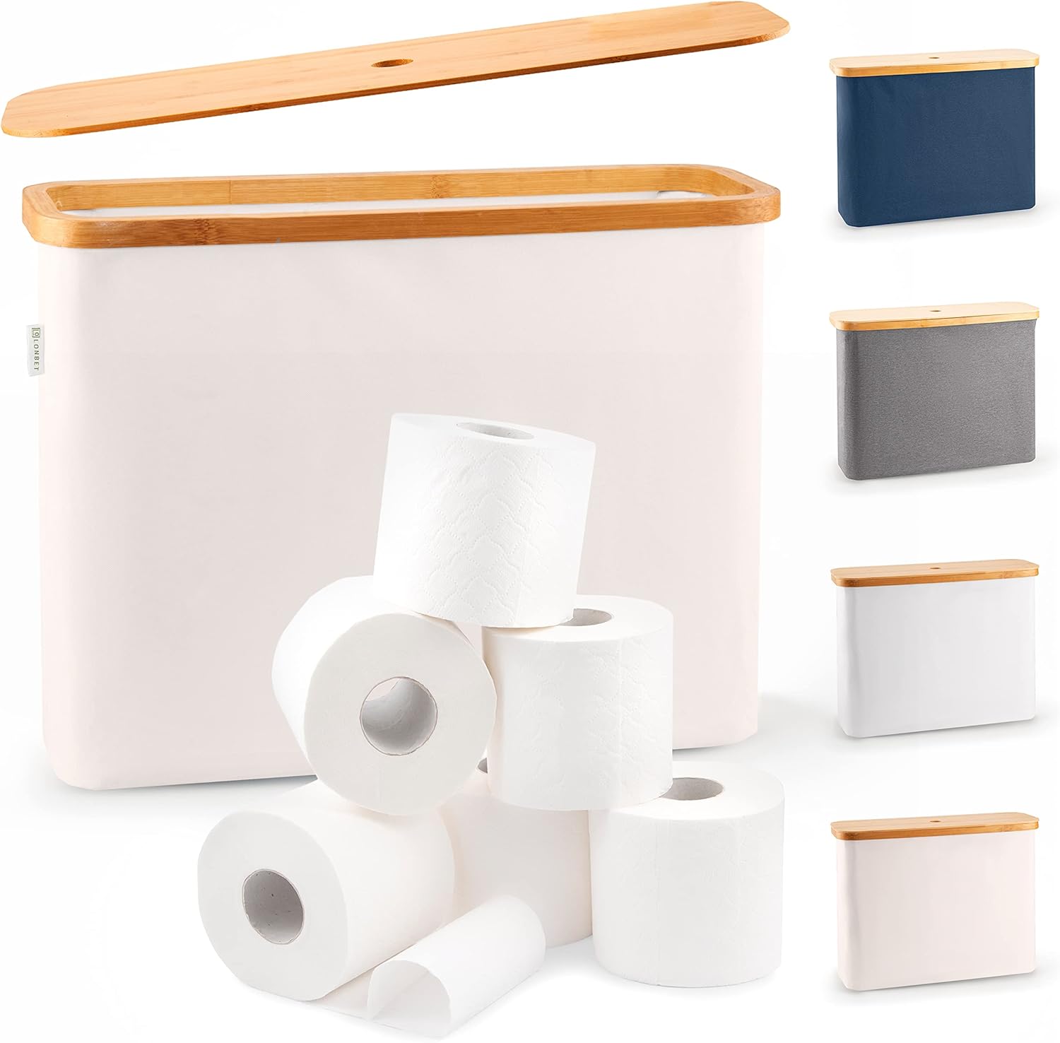 LONBET Toilet Paper Storage for 12 Rolls ONLY $19.99 at Amazon