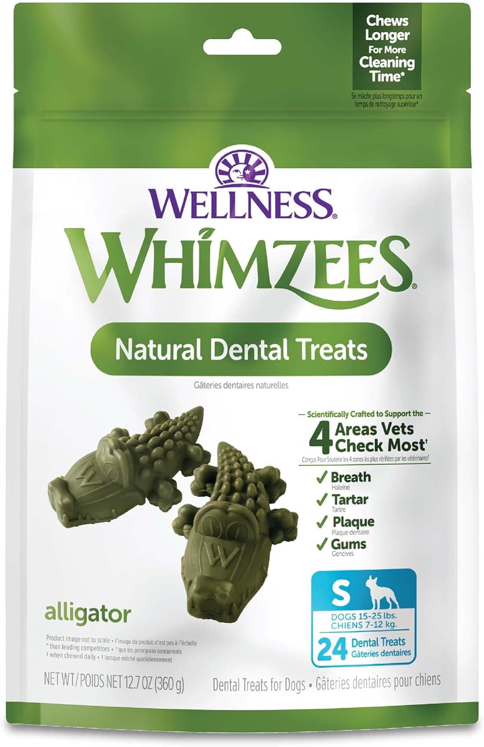 Whimzees Wellness Alligator Dog Dental Treat ONLY $15.18 at Amazon