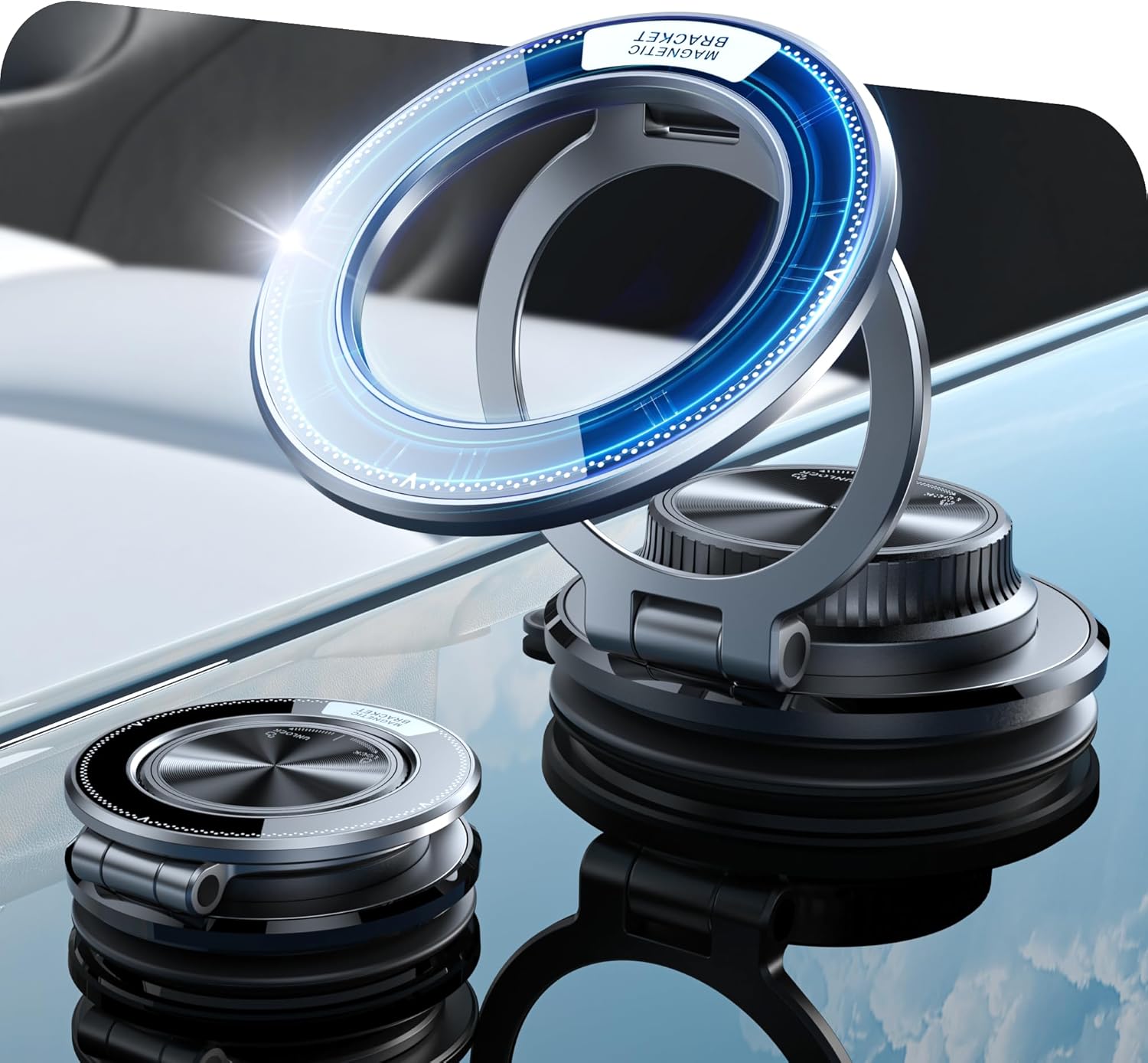 ETODBUWS Ultra-Thin Vacuum Magnetic Car Phone Holder for MagSafe[108+LBS Stronge