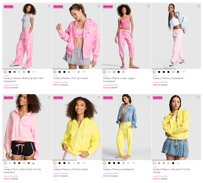 PINK Sweatpants and Sweatshirts Deal at Victoria’s Secret