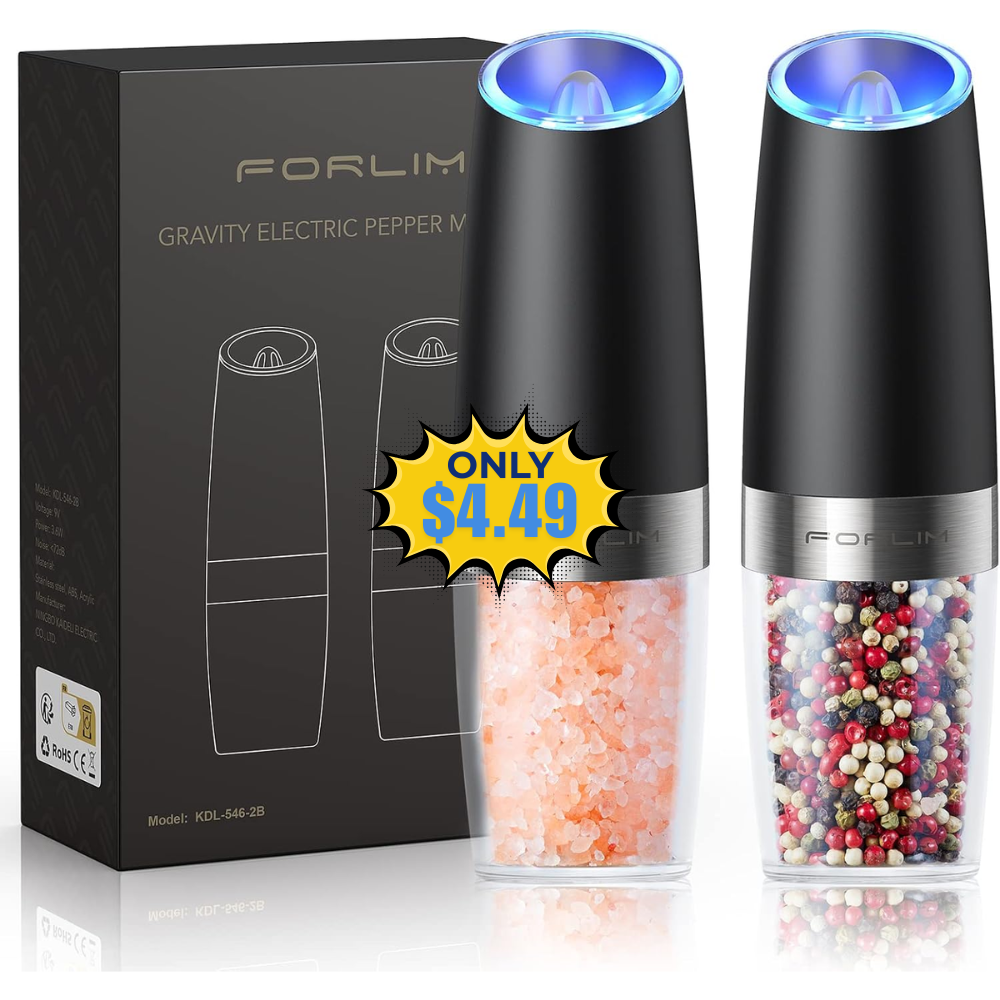 FORLIM Electric Salt and Pepper Grinder Set Deal: Save 10% at FORLIM