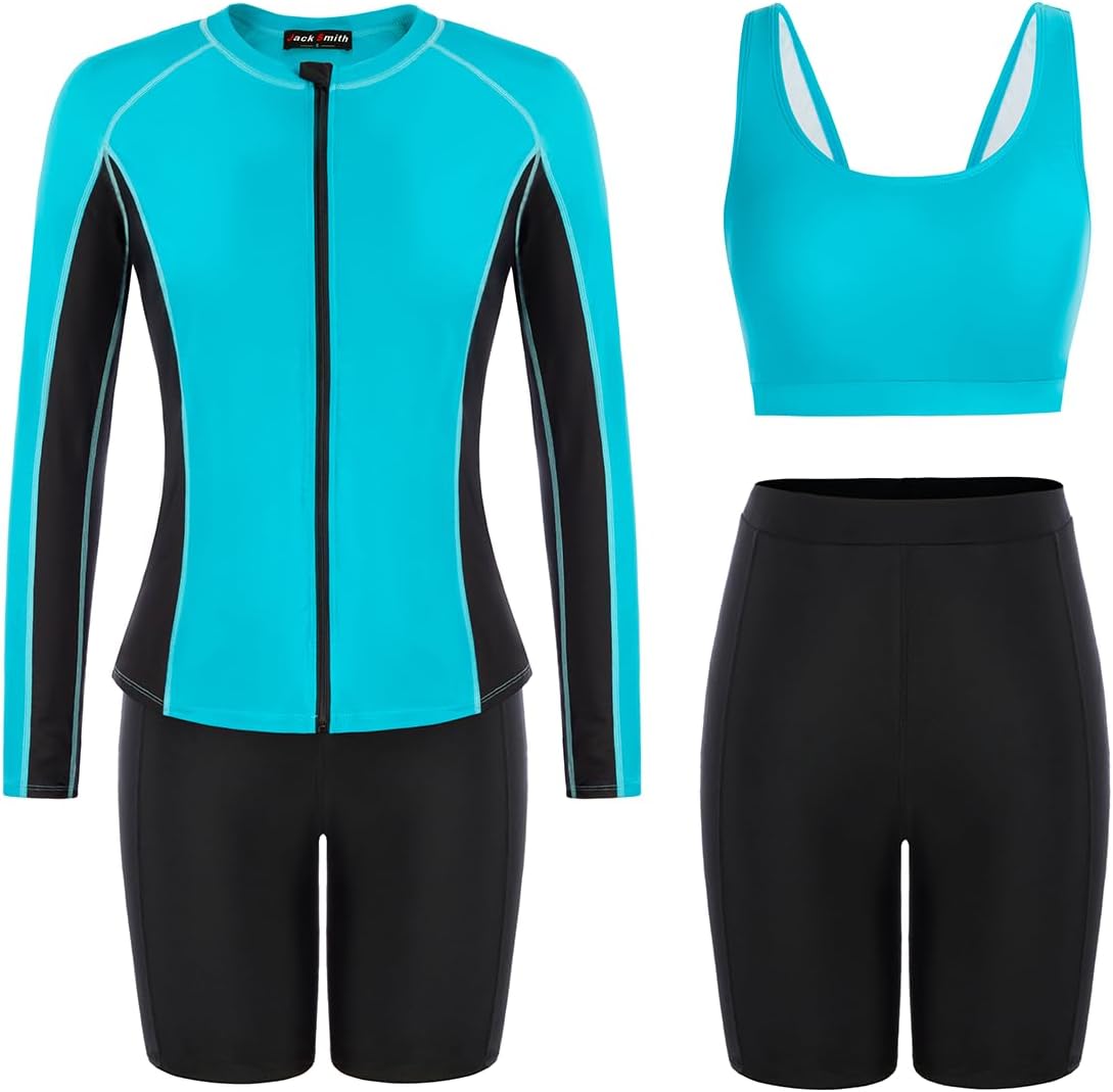 JACK SMITH Women Swimsuit Long Sleeve Rash Gu ONLY $32.99 at Amazon