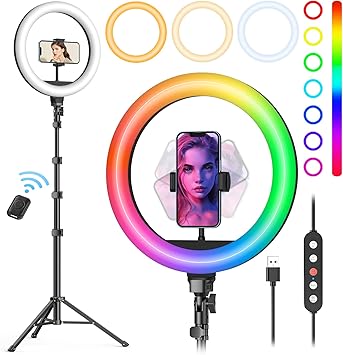Weilisi 10″ Ring Light with Stand 72” Tall & ONLY $28.49 at Amazon
