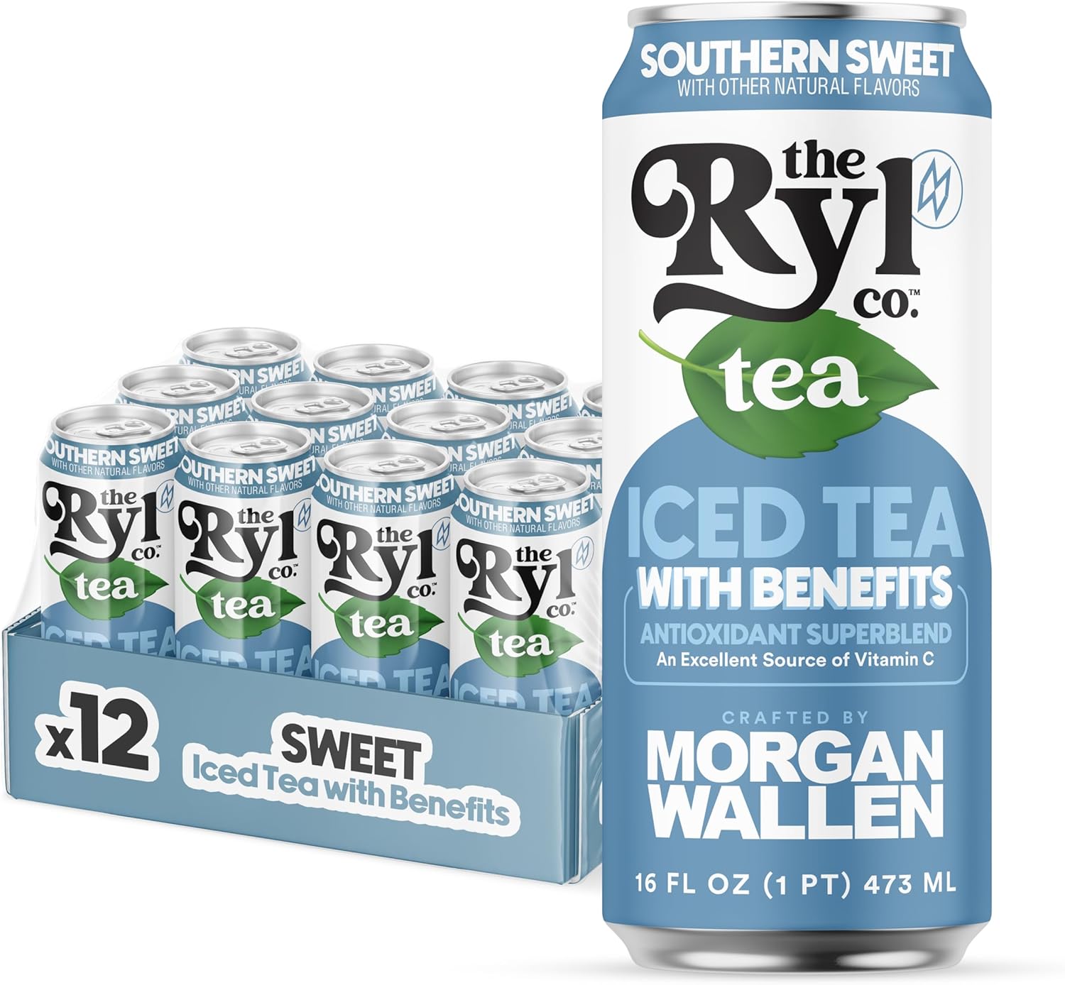 Ryl Iced Tea, Southern Sweet –Zero Sugar, Antioxidant Superblend, 5 Calories, Lo