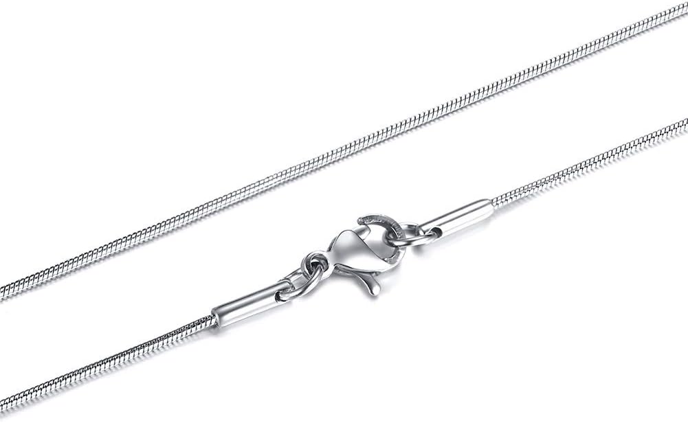 VNOX Stainless Steel 1mm Round Snake Chain Ne ONLY $8.99 at Amazon