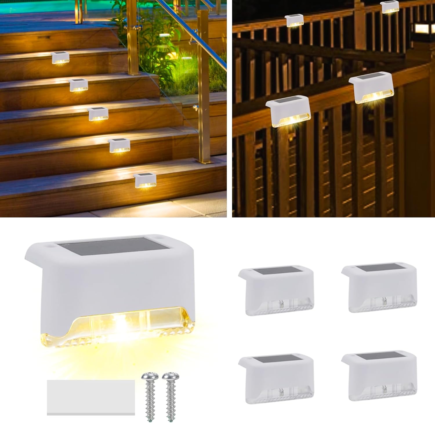 Solar Deck Lights 4-Pack: Illuminate Your Outdoors for Just $12.99 at Amazon