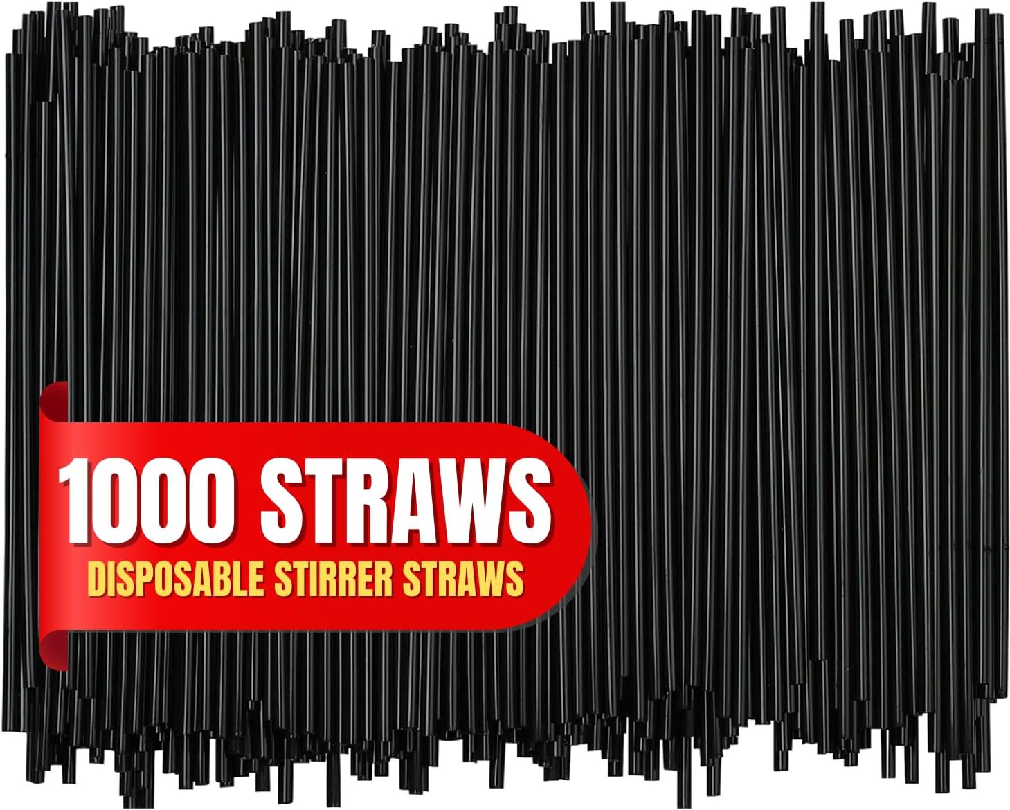 1InTheHome Coffee Straws, Plastic Stirrer Straw, Disposable Stir Sticks for Coff