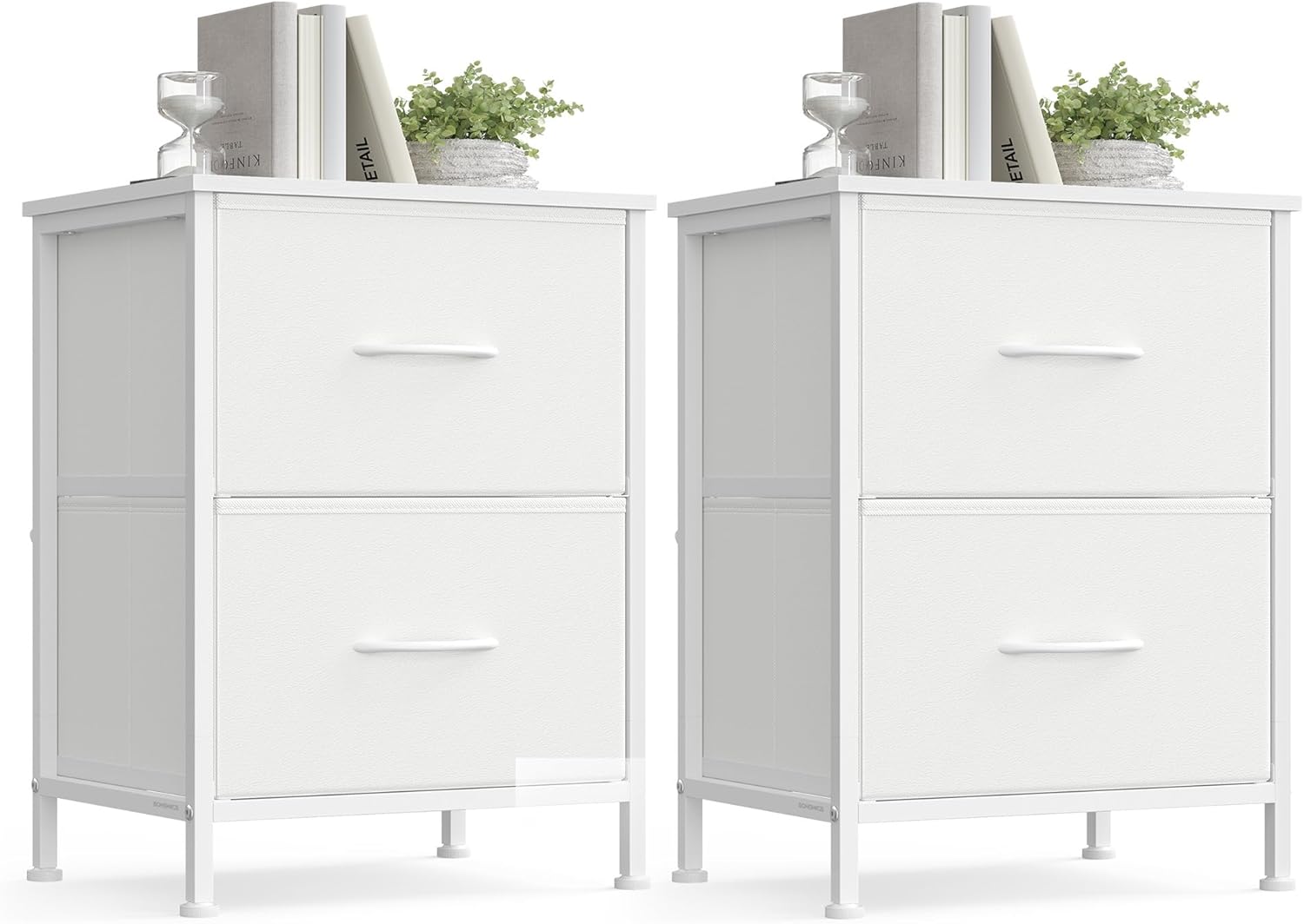 2 Drawers Storage Organizer Unit Set of 2