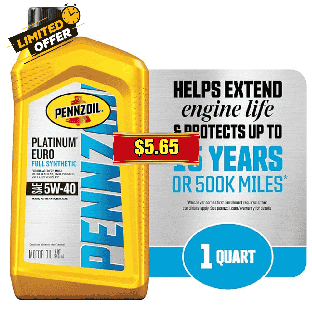 Pennzoil Platinum Euro Motor Oil Deal at Online Store