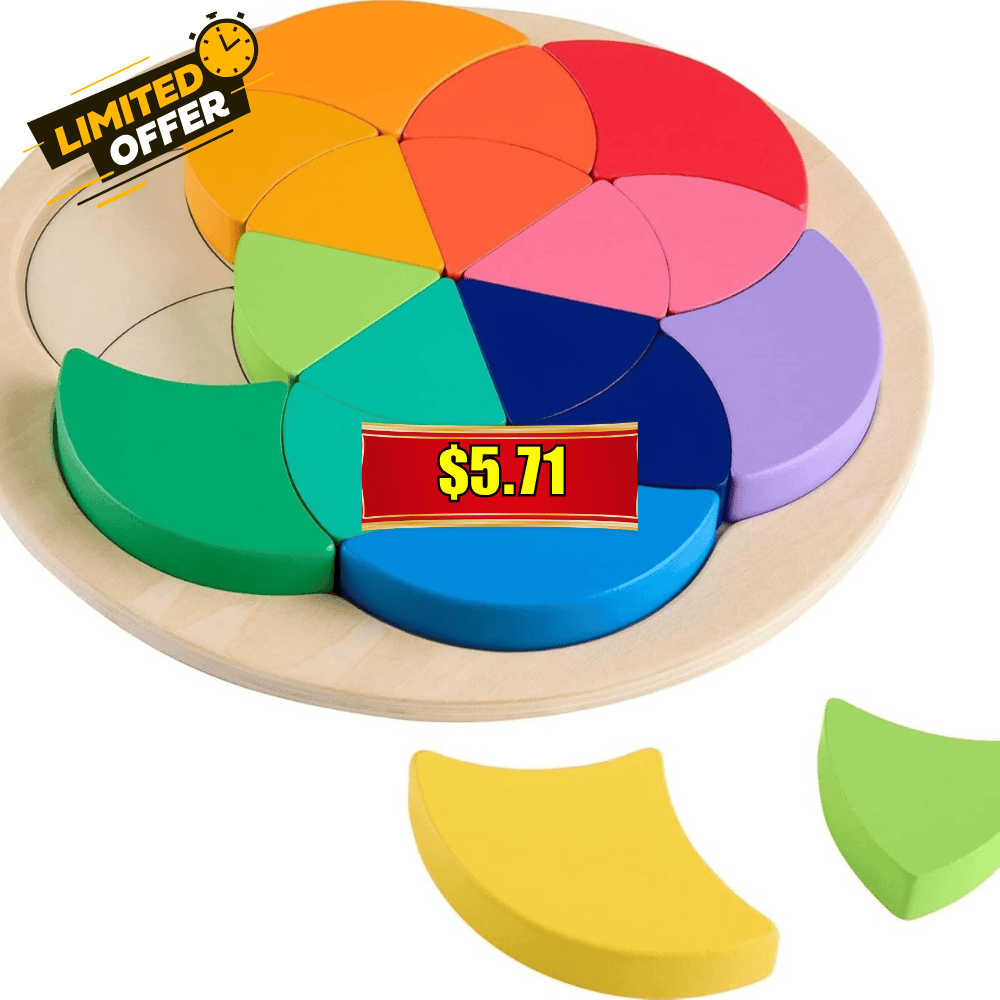 Fisher-Price Wood Color Wheel Puzzle