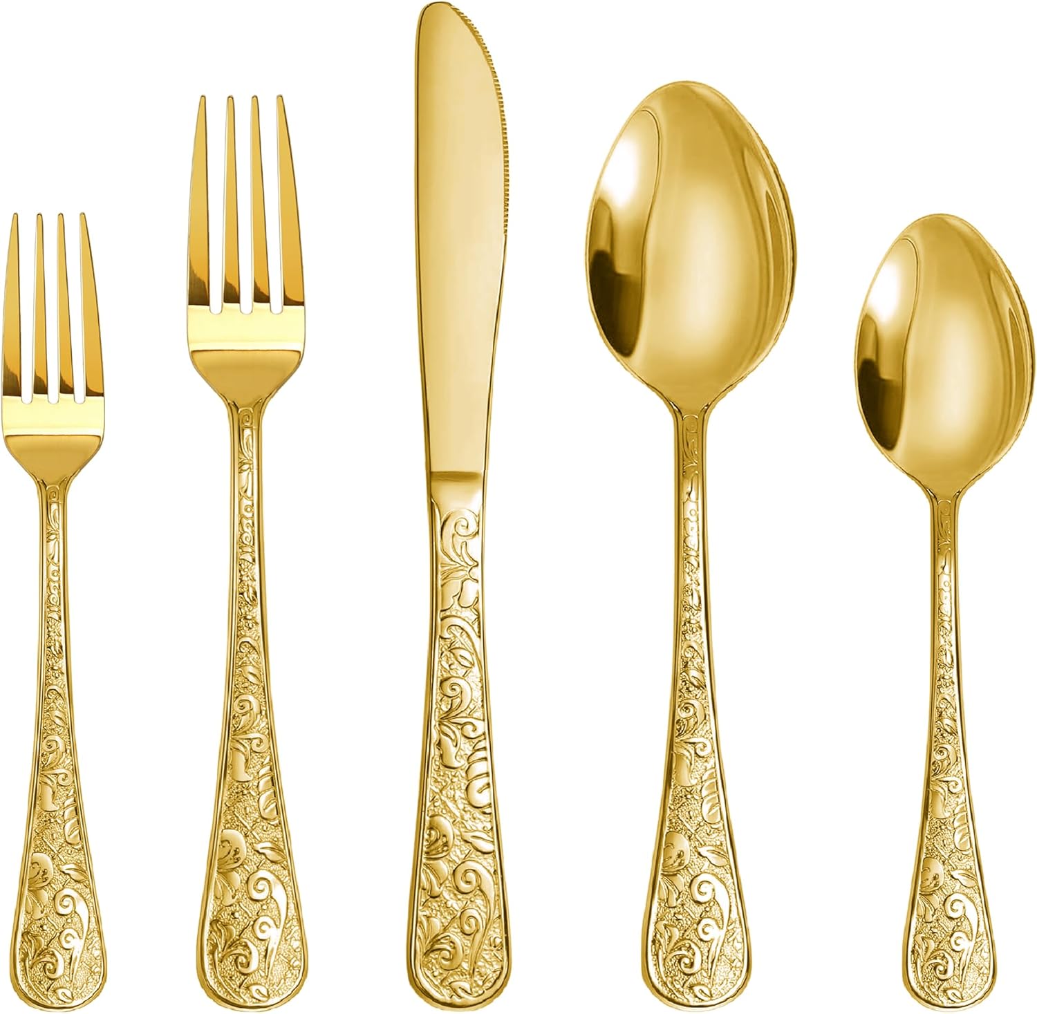 Runfly Vintage Carved Gold Stainless Steel 20 ONLY $27.54 at Amazon