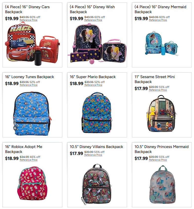 Disney & More Kids’ Backpacks Sale: Up to 60% Off at Woot