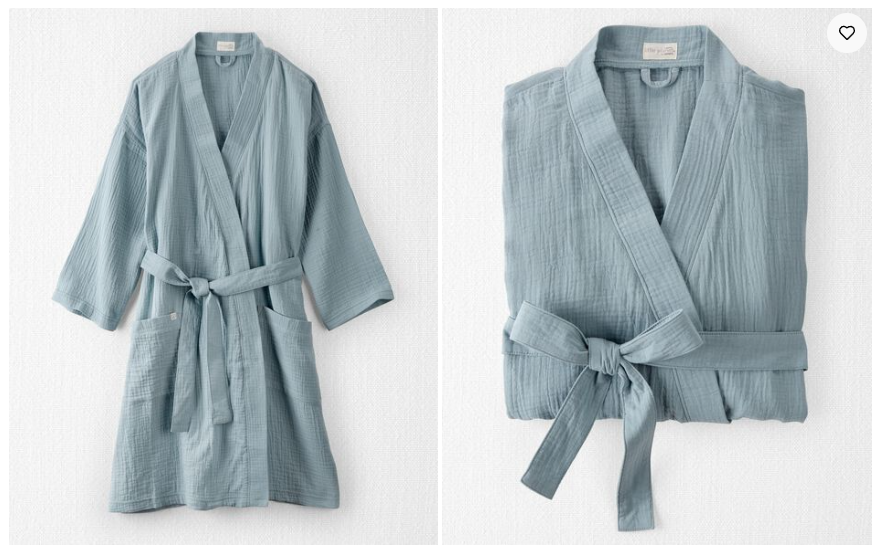Little Planet Adult Organic Cotton Gauze Robe Deal at Carter’s: Save $23.01