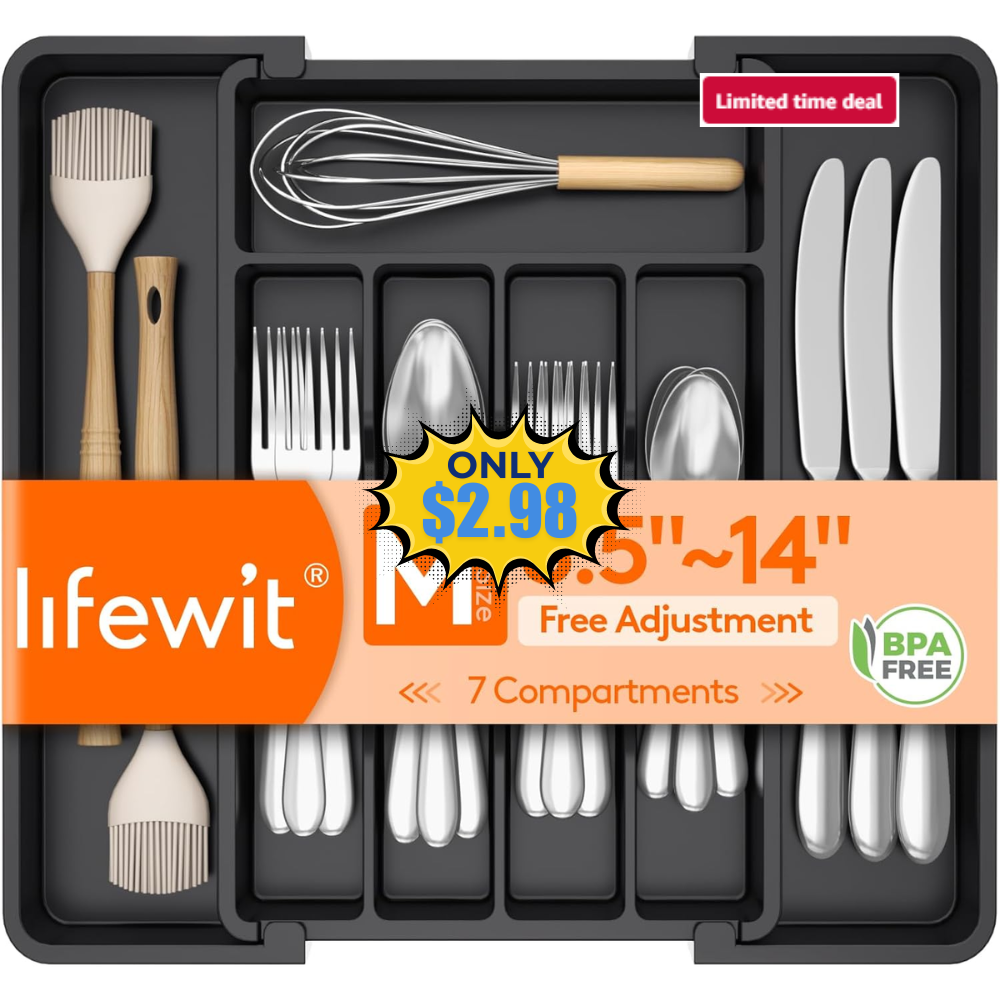 Lifewit Expandable Silverware Organizer