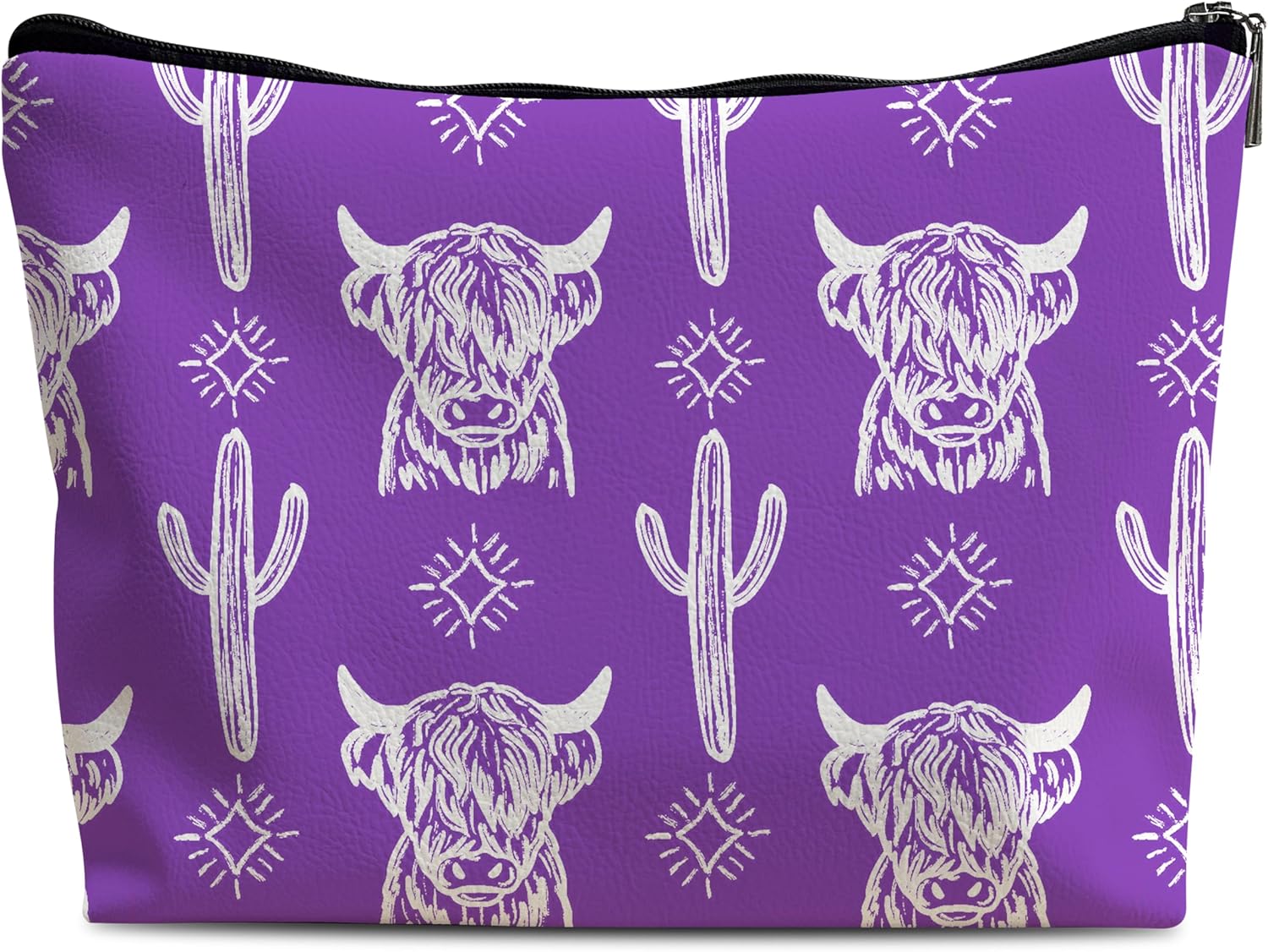Lacosu Cow Makeup Bag – Leather Cowgirl Stuff just $10.99 at Amazon