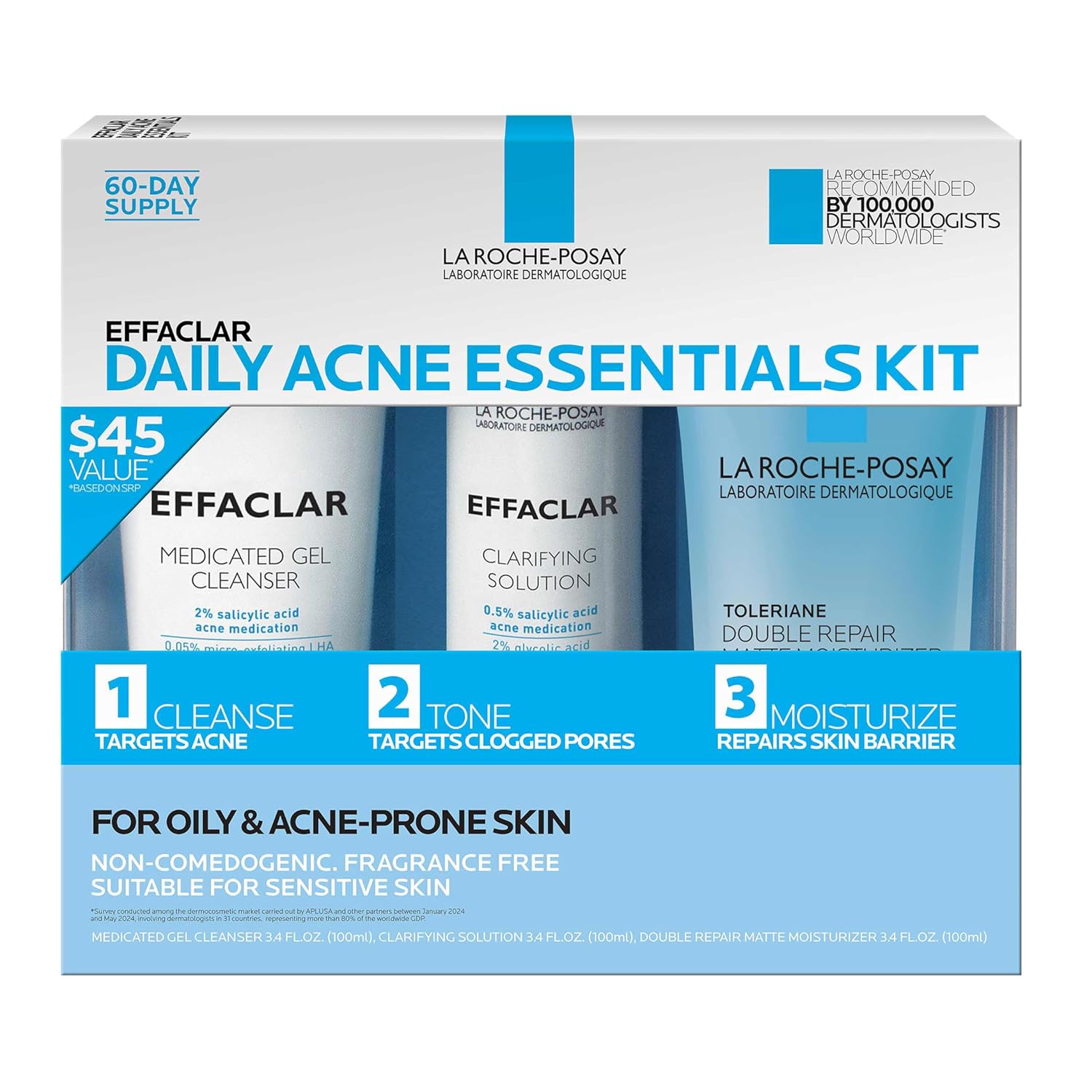 La Roche-Posay Effaclar Daily Acne Kit $29 Shipped at Amazon