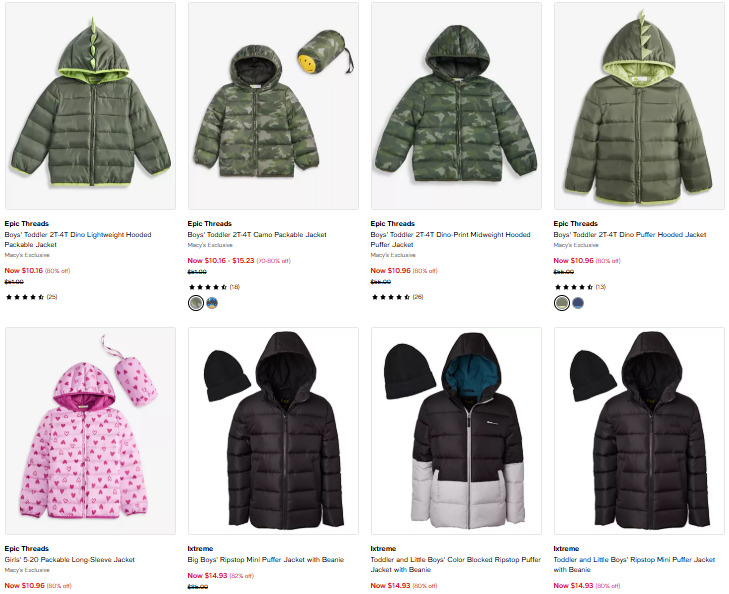 Puffer Jackets Sale at Macy’s