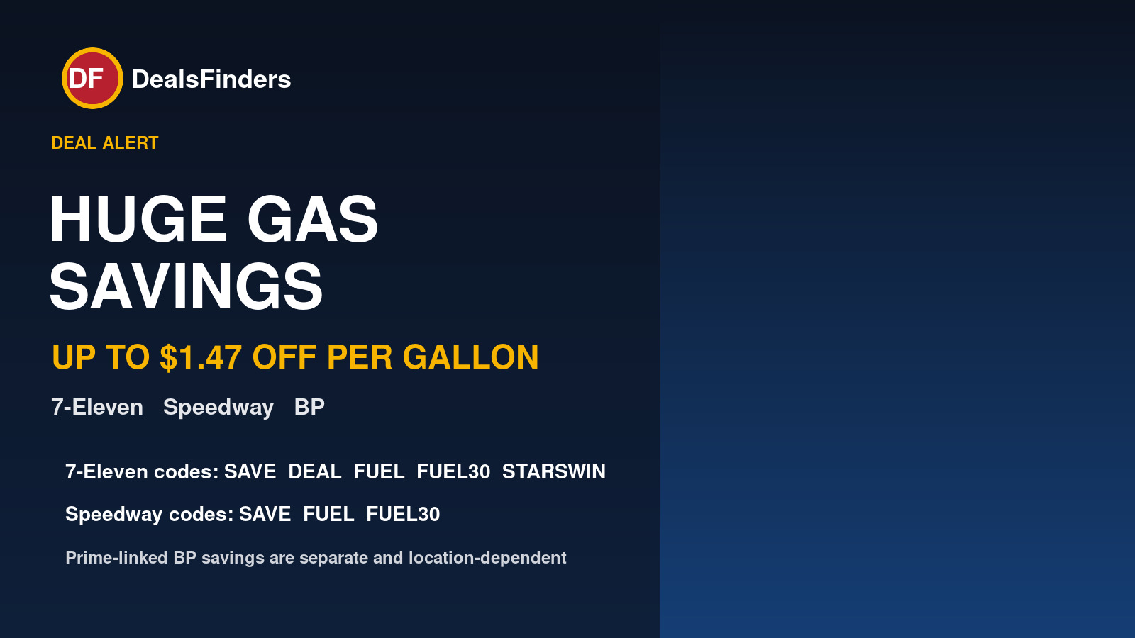 Amazon Gas Savings: Up to $1.47 Off at 7-Eleven, 95¢ at Speedway + 10¢ at bp