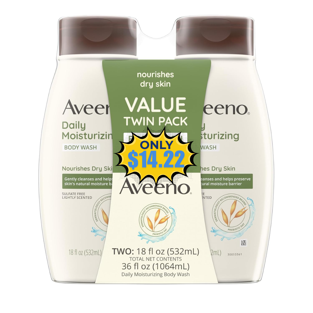 Aveeno Daily Moisturizing Body Wash 2 Pack