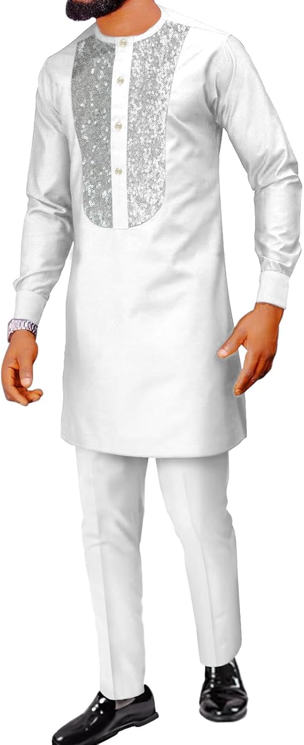 SEA&ALP African Men’s Attire Fashion Sequin C ONLY $62.01 at Amazon