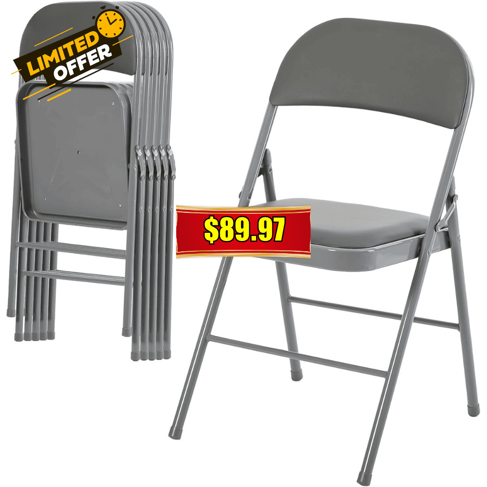 DUMOS 6 Pack Folding Chairs Deal at Online Store