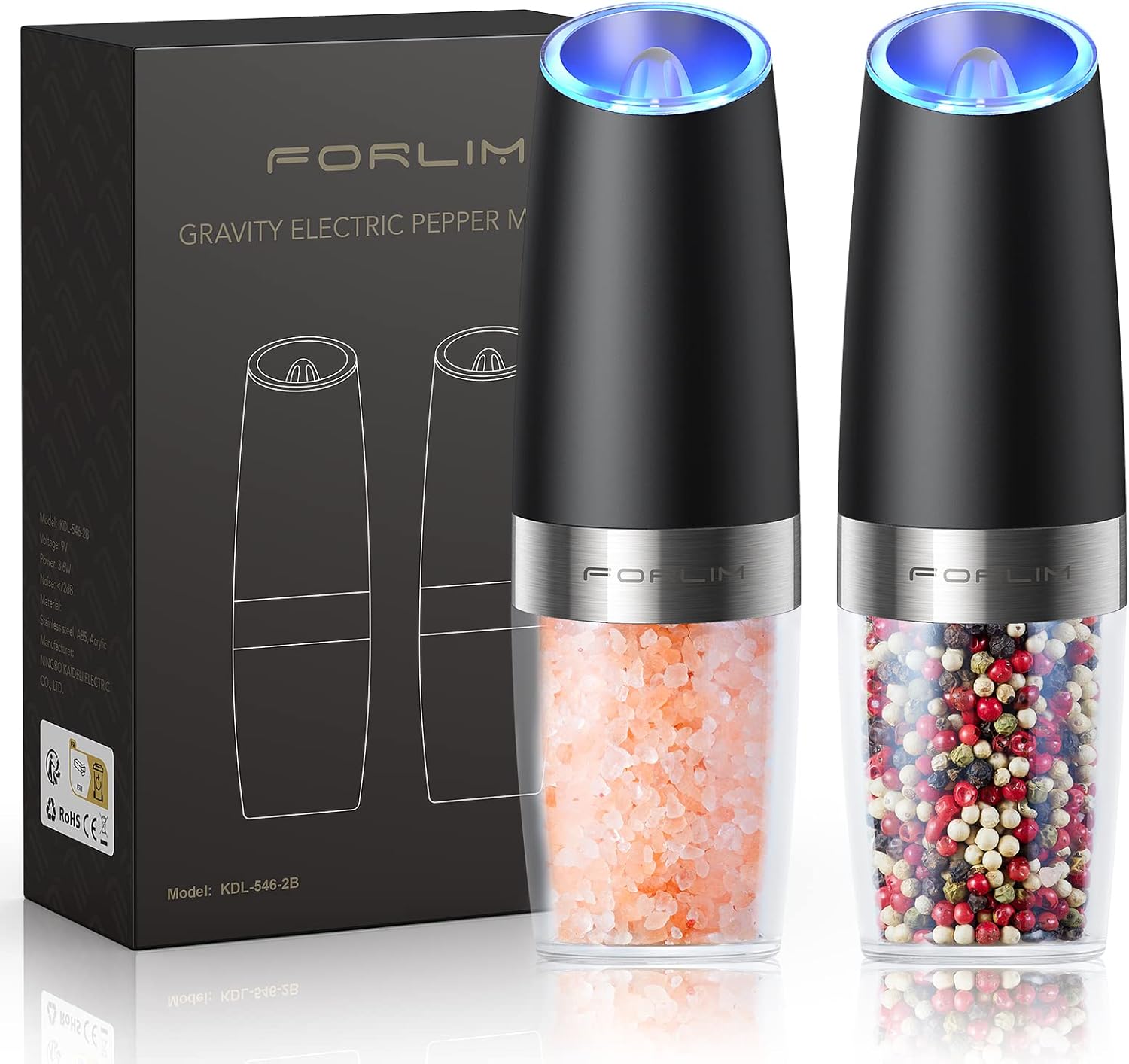 Electric Salt & Pepper Grinder Set $4.49 at Amazon
