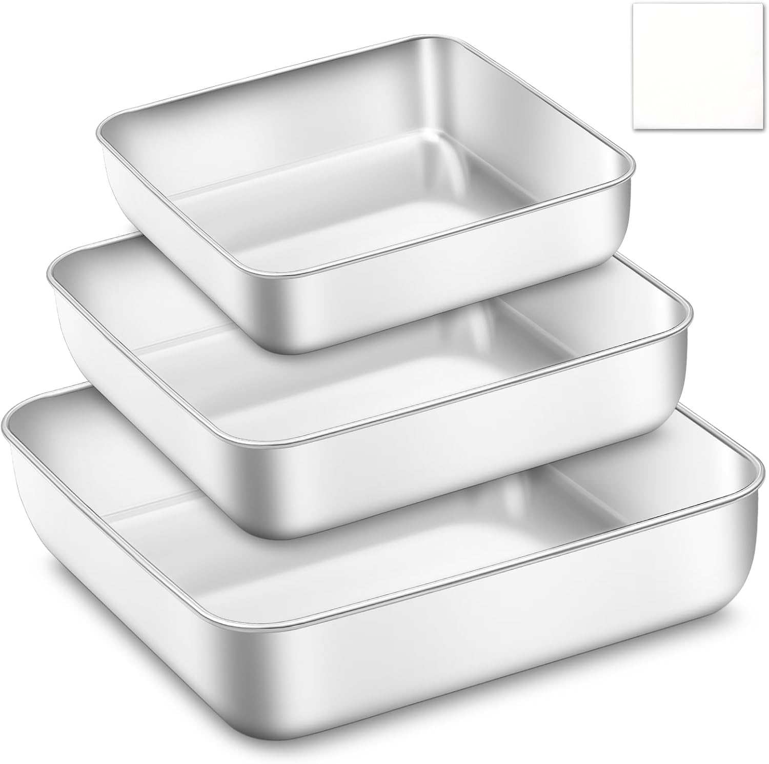 Gymdin Square Cake Pan Set just $14.99 at Amazon