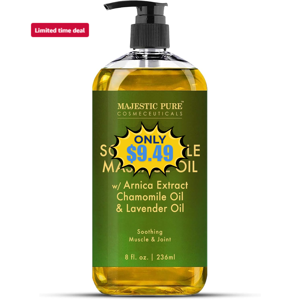 MAJESTIC PURE Arnica Sore Muscle Massage Oil