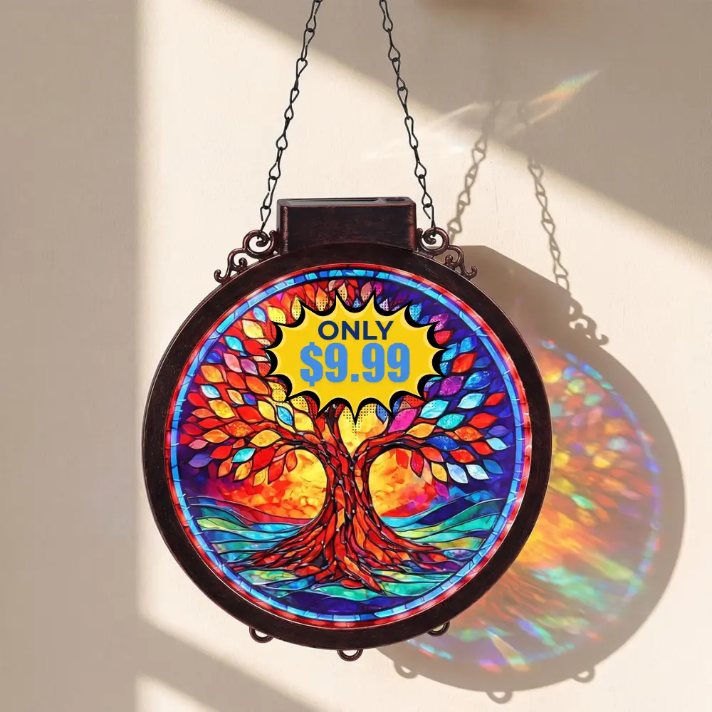 Hoikwo Solar Powered Suncatcher Tree of Life