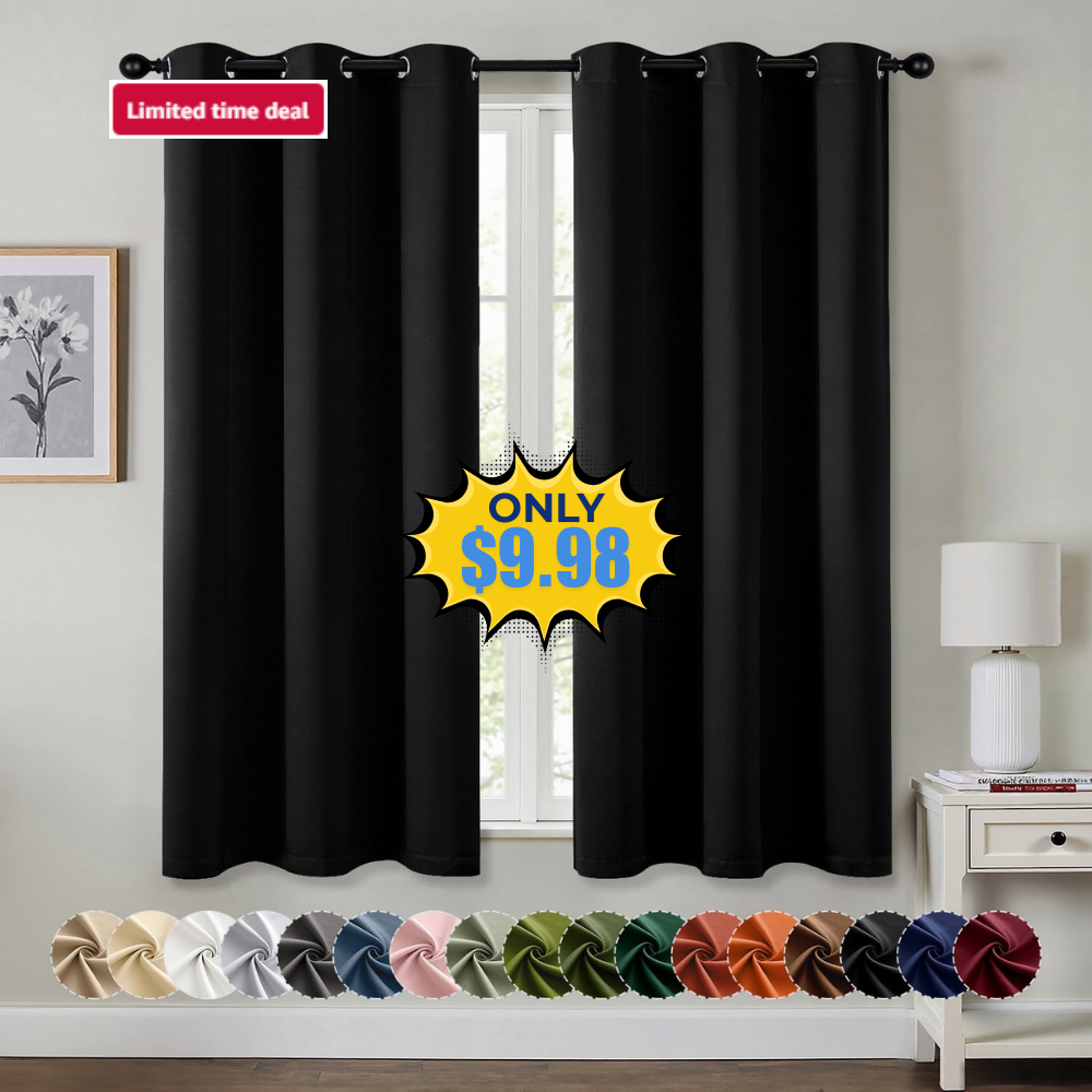 MIULEE Blackout Curtains 63 Inches 2 Panels