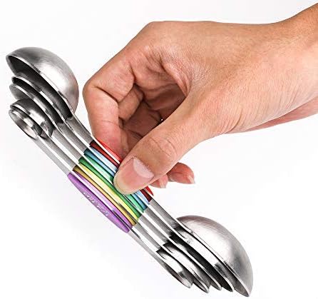 Magnetic Measuring Spoons Set Dual Sided Stai ONLY $9.50 at Amazon