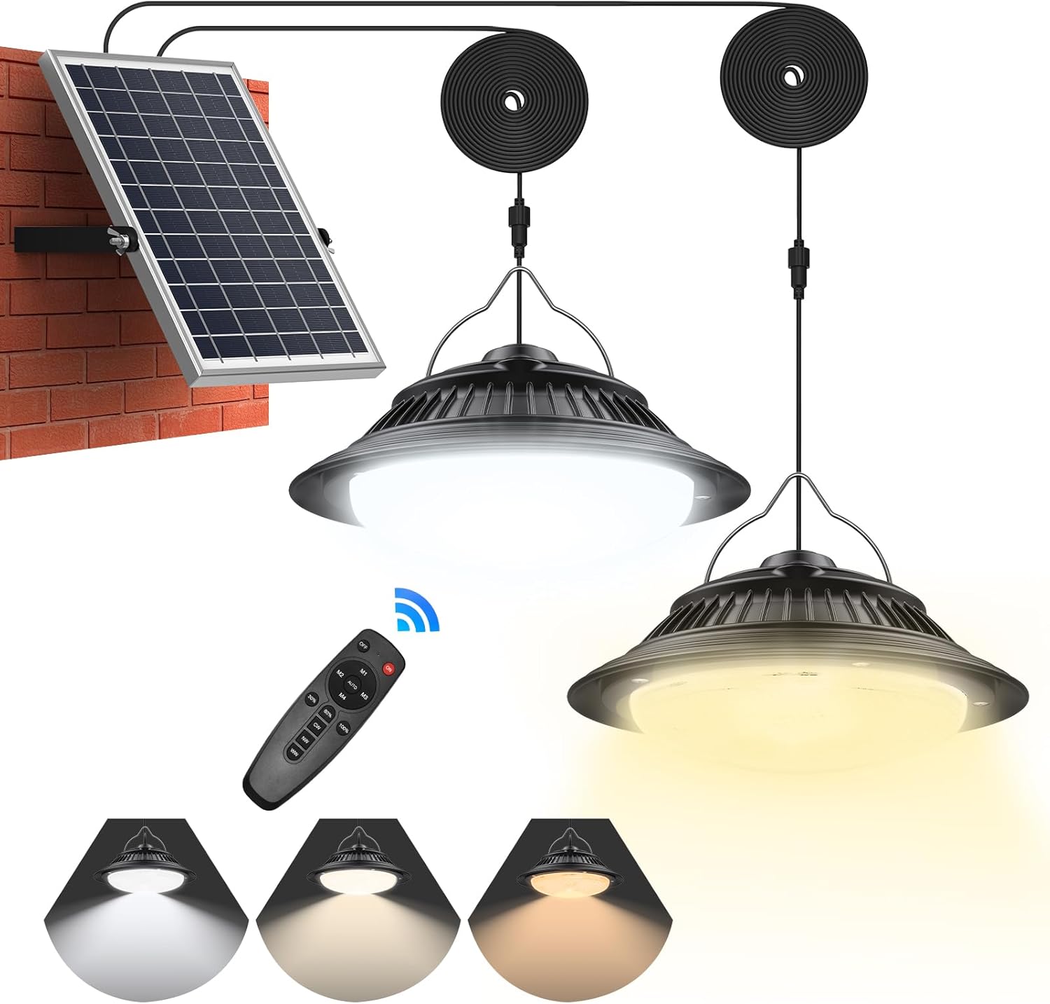UPONUN Solar Pendant Light Motion Sensor 2 Pa ONLY $59.98 at Amazon