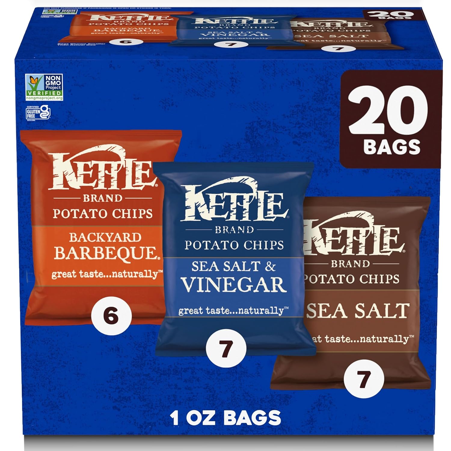 Kettle Potato Chips 20-Count Variety Pack $7 Shipped at Amazon