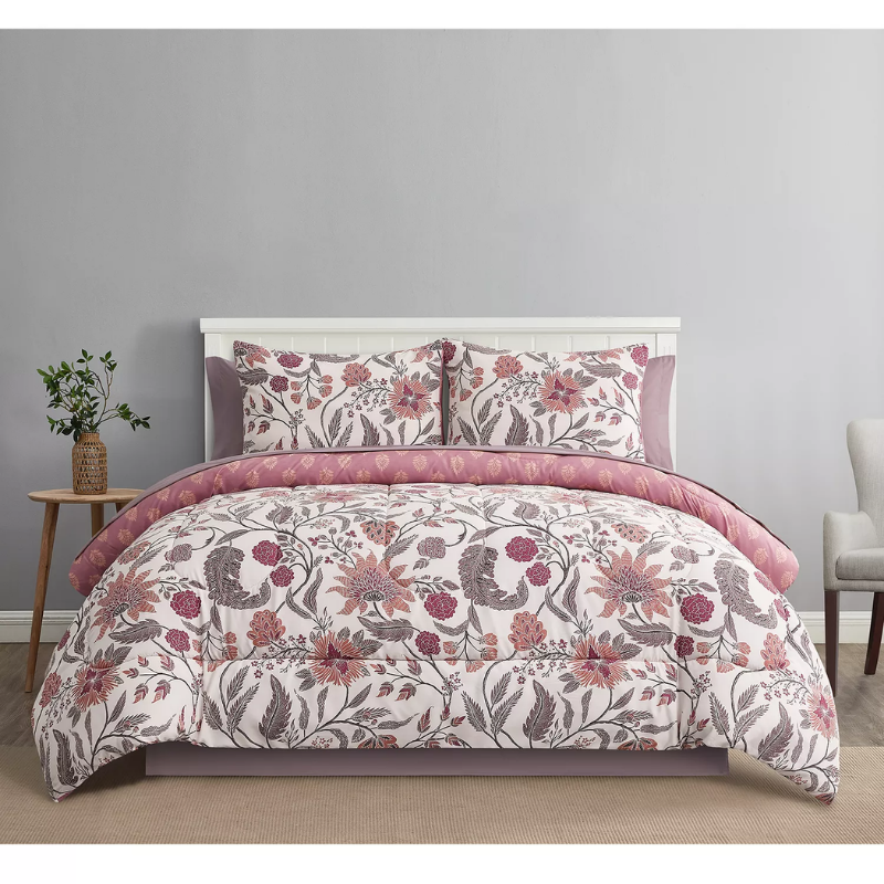8-Pc. Floral Reversible Comforter Set Deal: 70% Off at Macy’s