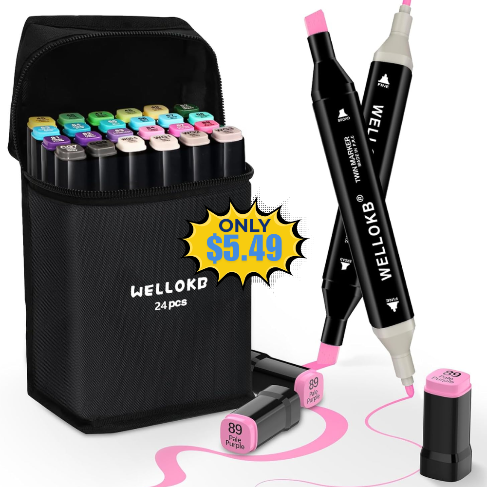WELLOKB Alcohol Markers, 24 Colors