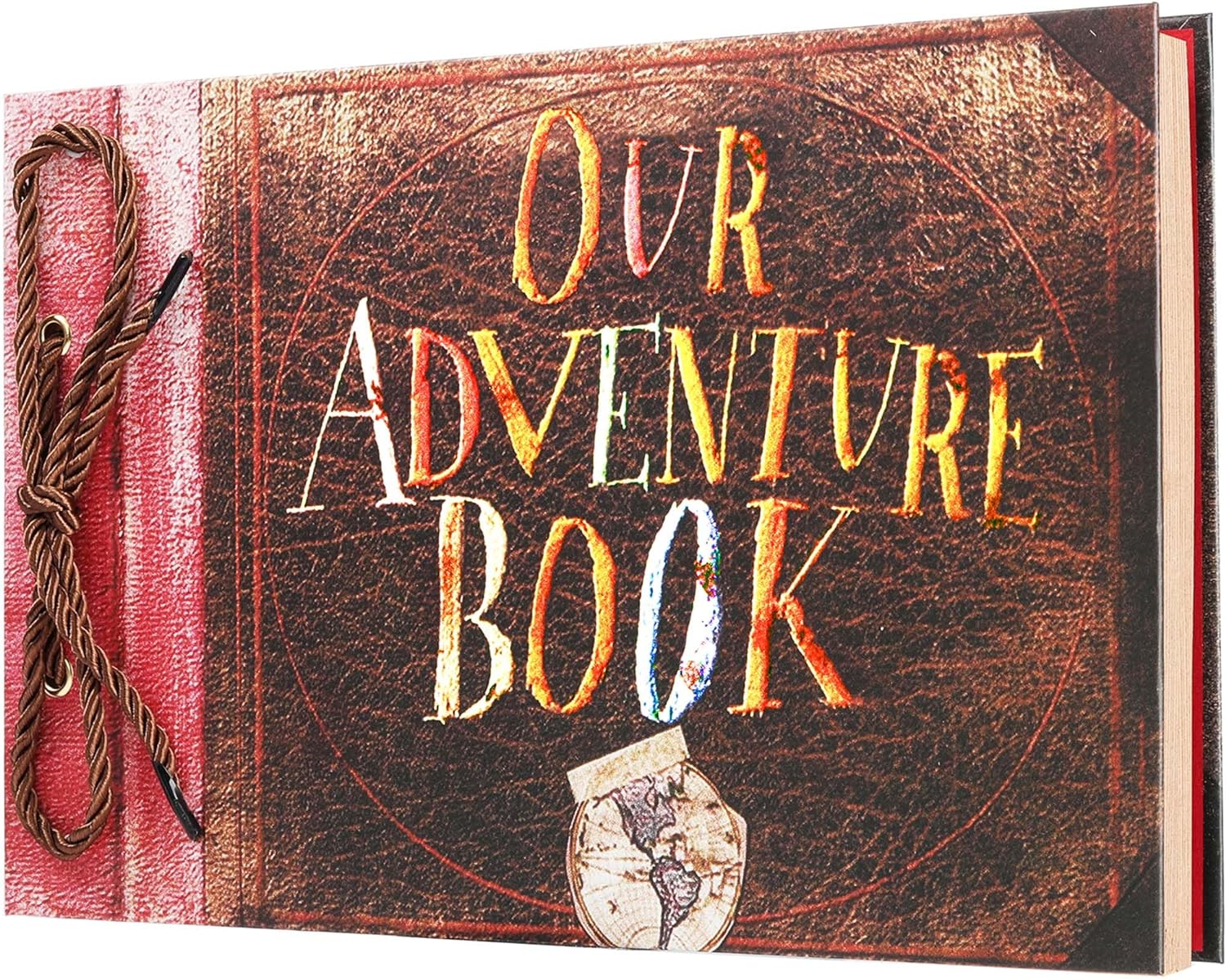 Our Adventure Book Scrapbook Photo Album Travel Journal Book,Retro Style Embosse