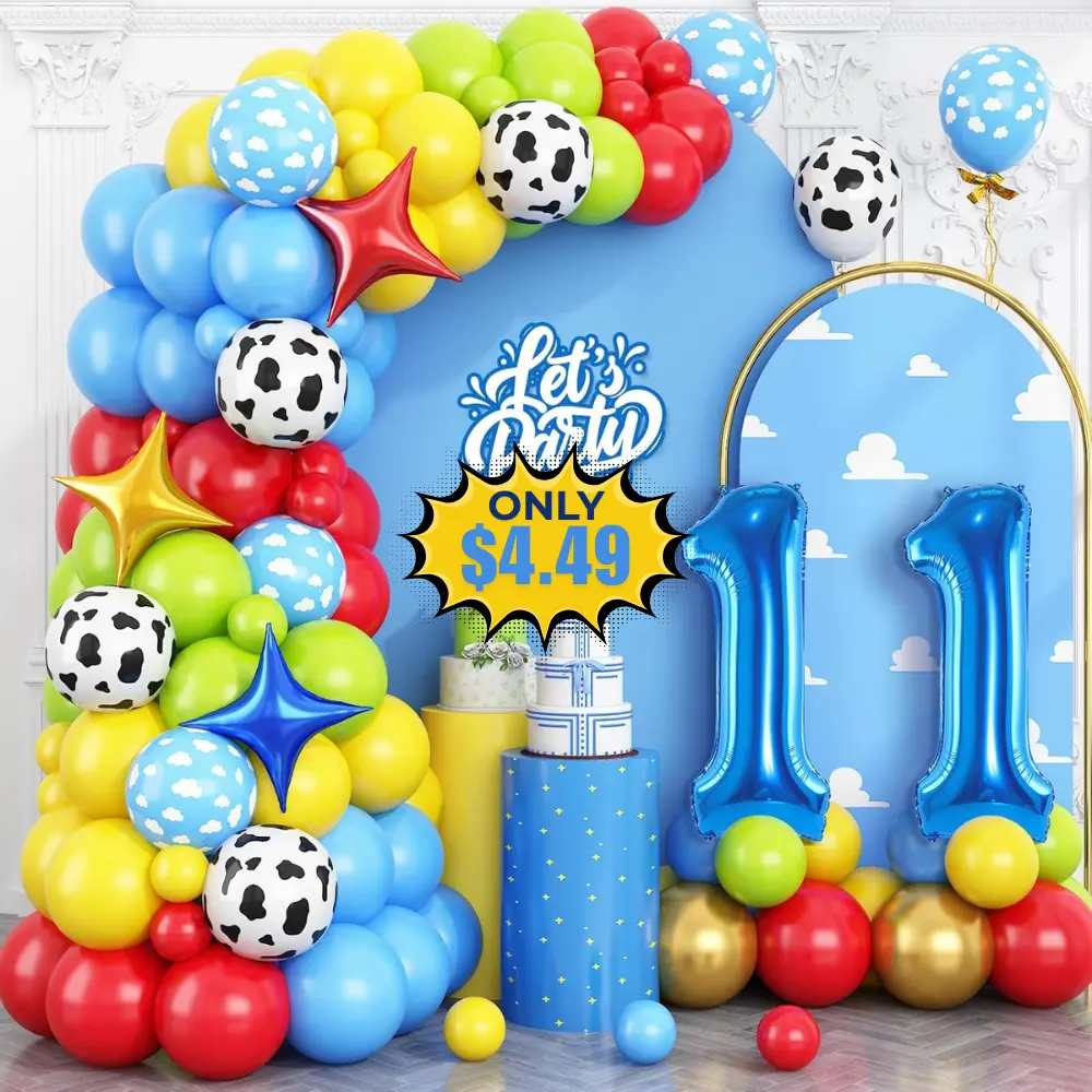 Toy 11th Birthday Balloons Arch Kit