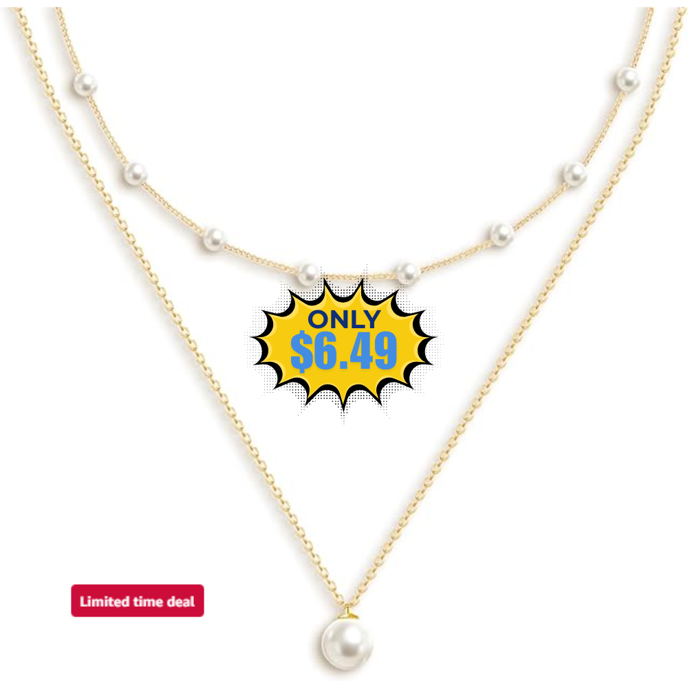 OGD Gold Pearl Necklaces Set Sale: Save 50%
