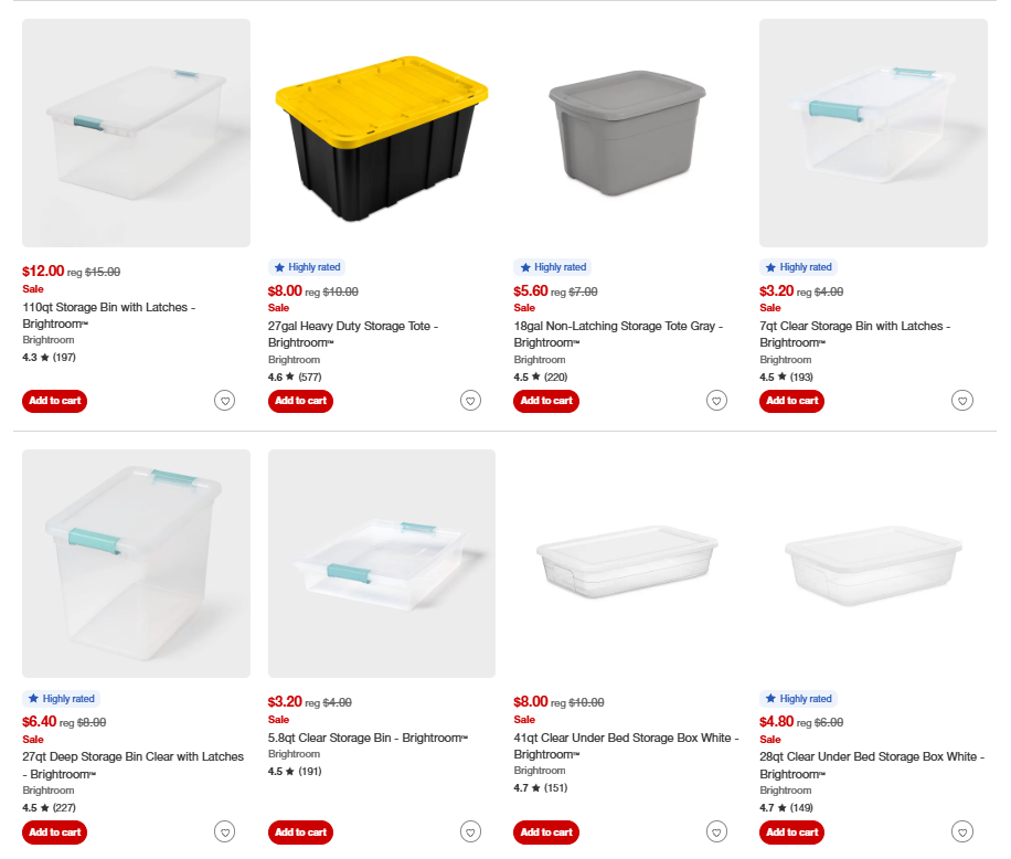 Brightroom Storage and Organizer Sale Up to 20% Off at Target