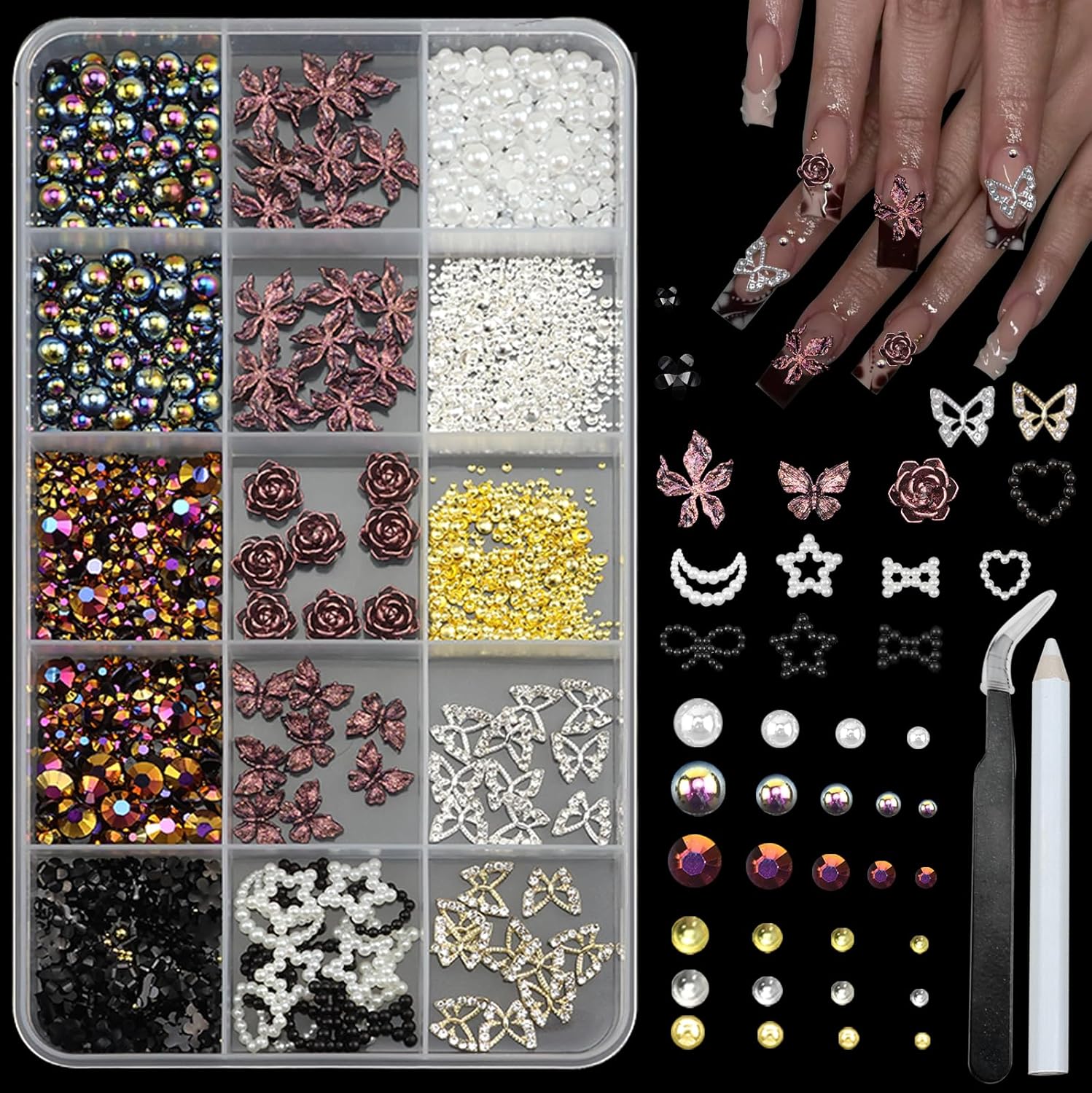 YOSOMMK Nail Art Charms just $4.99 at Amazon