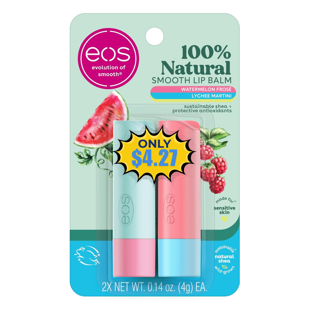 eos 100% Natural Lip Balm Sticks Deal: Save 25% at eos