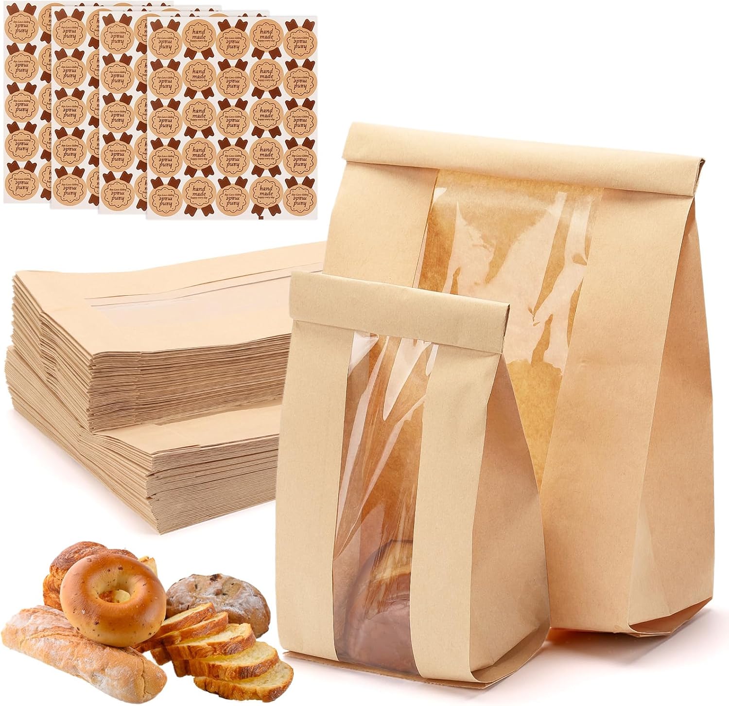 100 Pack Bakery Bags with Window just $ at Amazon